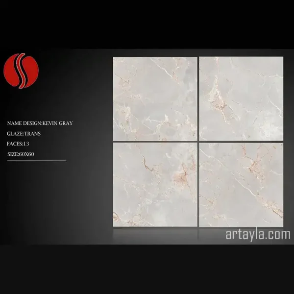 سرامیک کلوین خاکستری براق